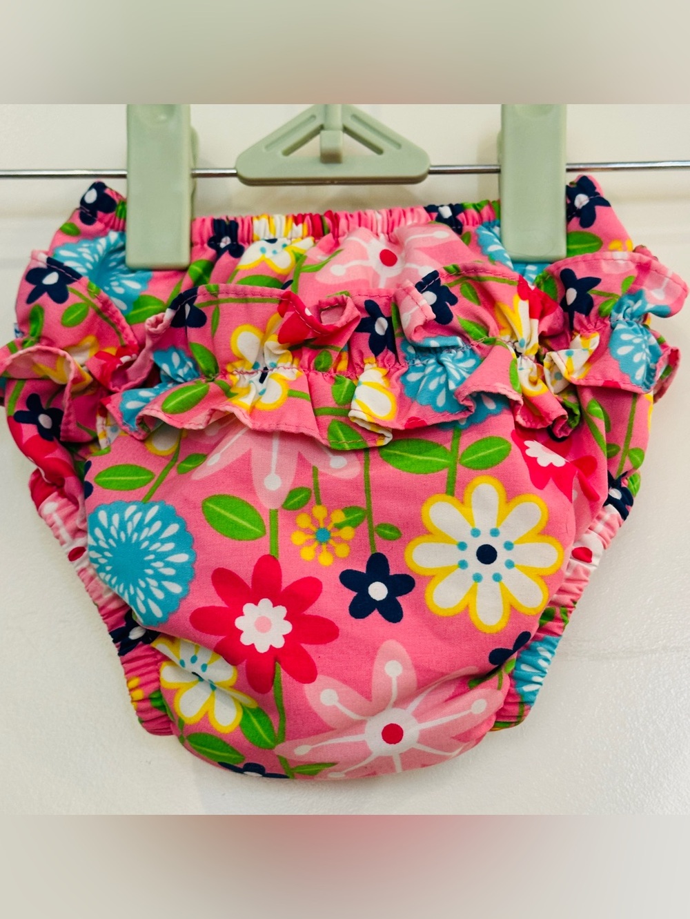 Baby Toddler Girls Pink Floral Ruffle Reusable Swim Diaper 12 Mo by Play -Target